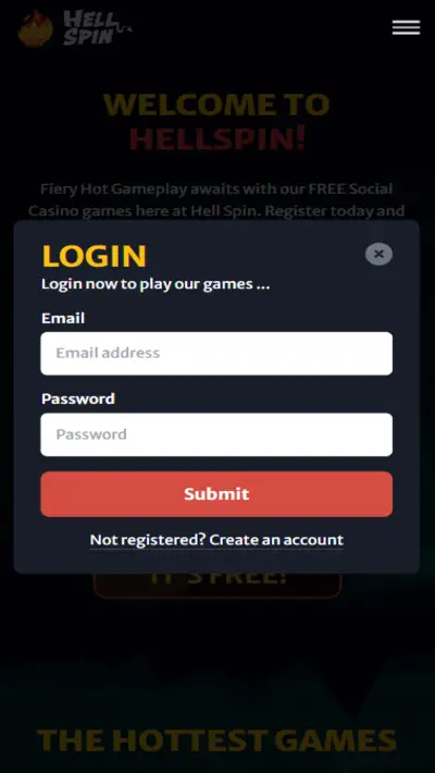 Hellspin login mobile