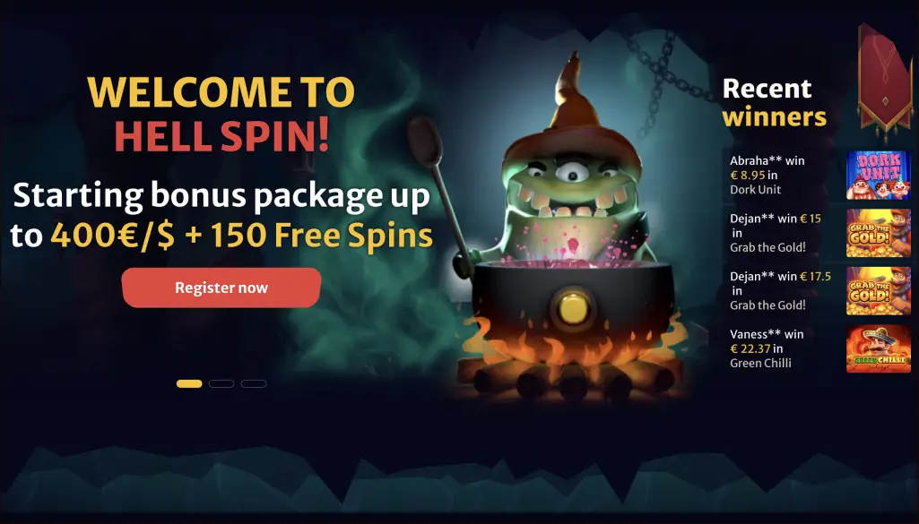 Hellspin casino welcome bonus