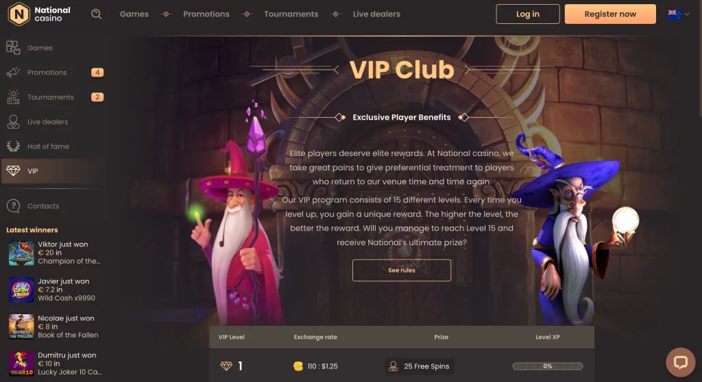 VIP Program National Casino