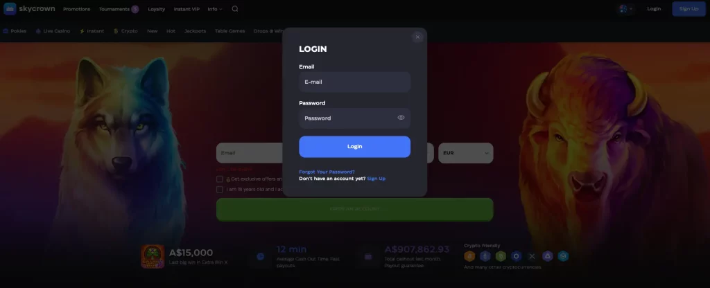 SkyCrown Casino LogIn