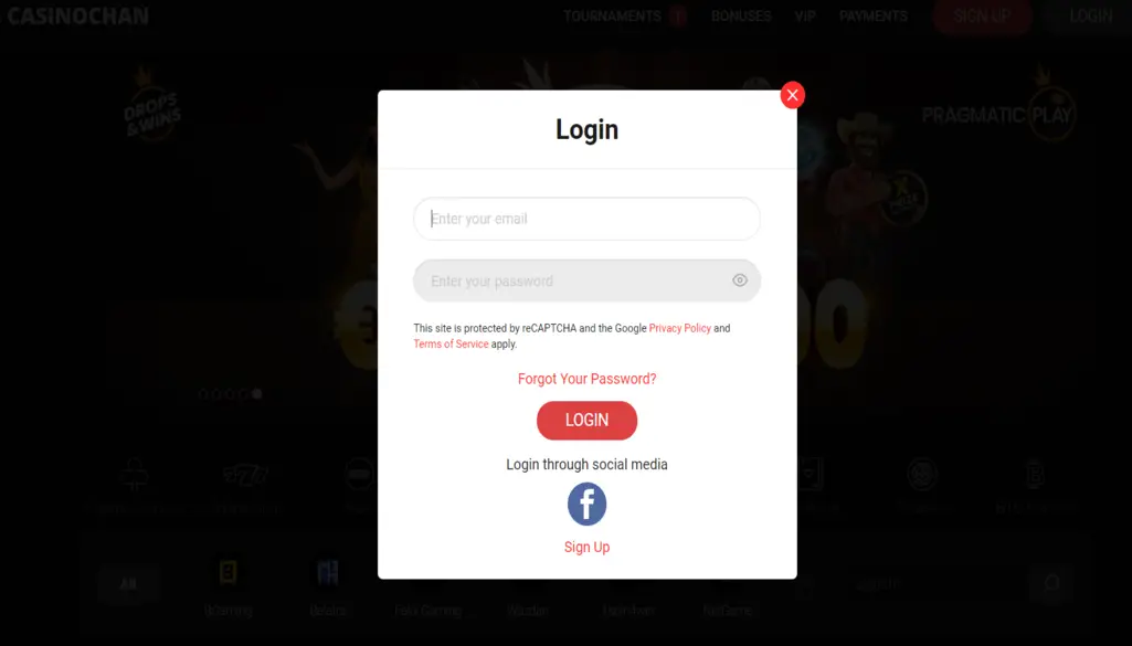CasinoChan Login