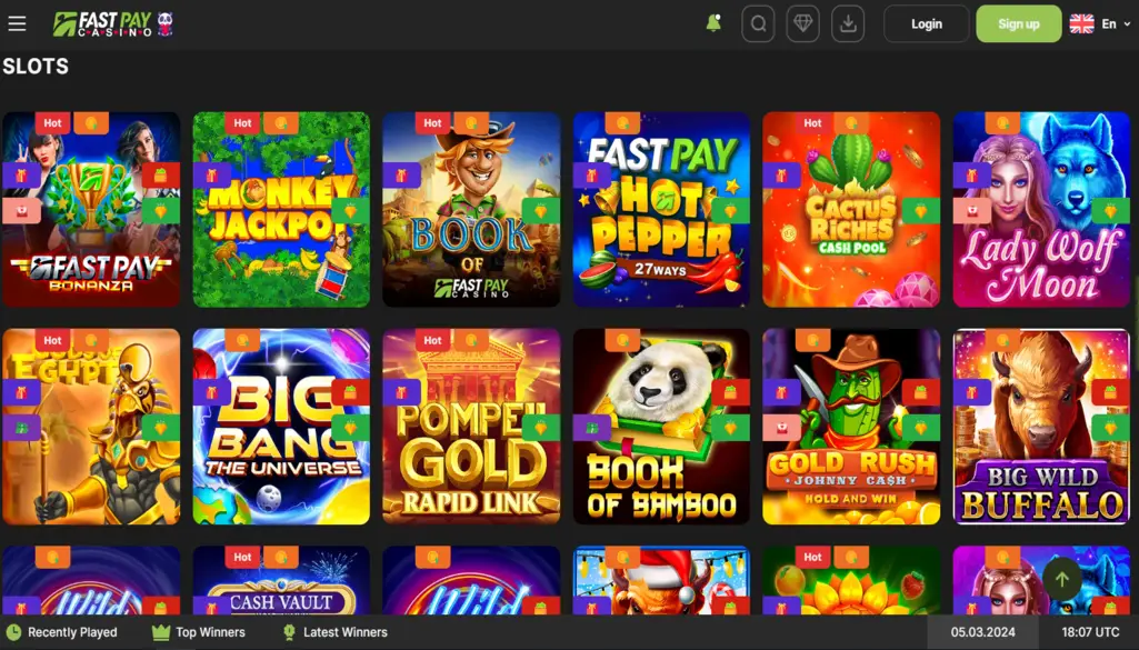 Fastpay casino games