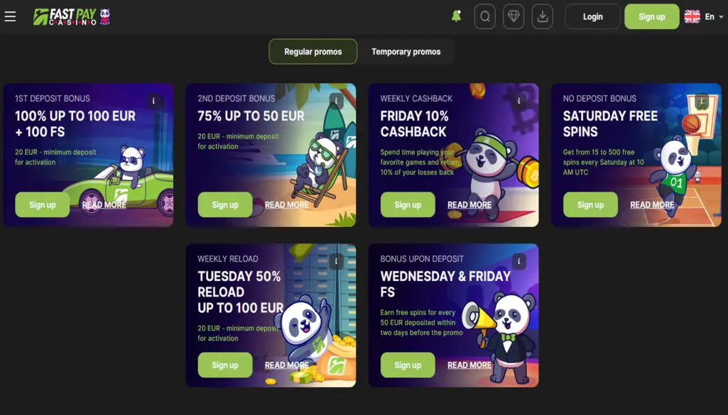 Fastpay casino promos