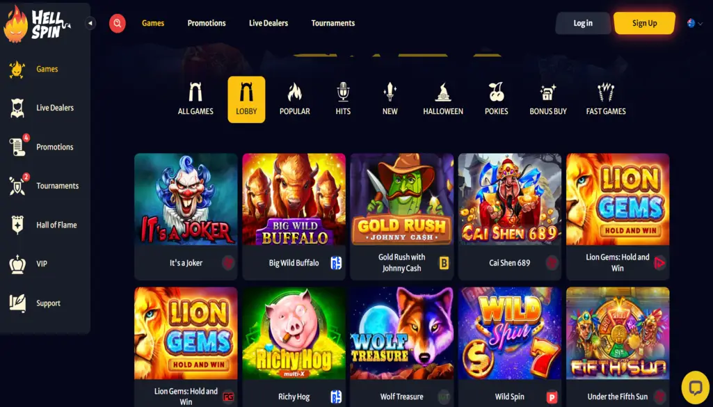 Hellspin casino games