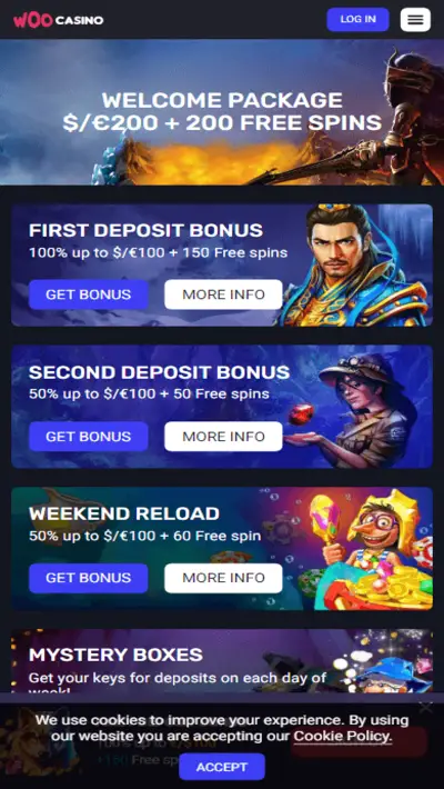 Woo Casino Bonus Mobile