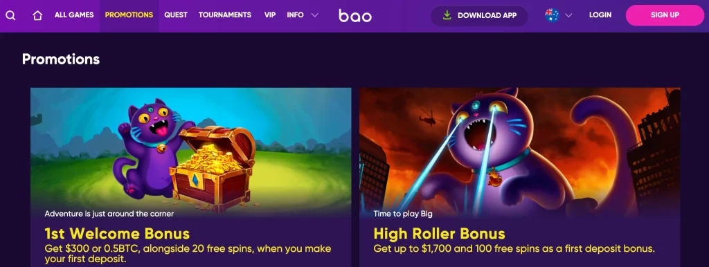 30 Free Spins No Deposit Bonus at Bao Casino