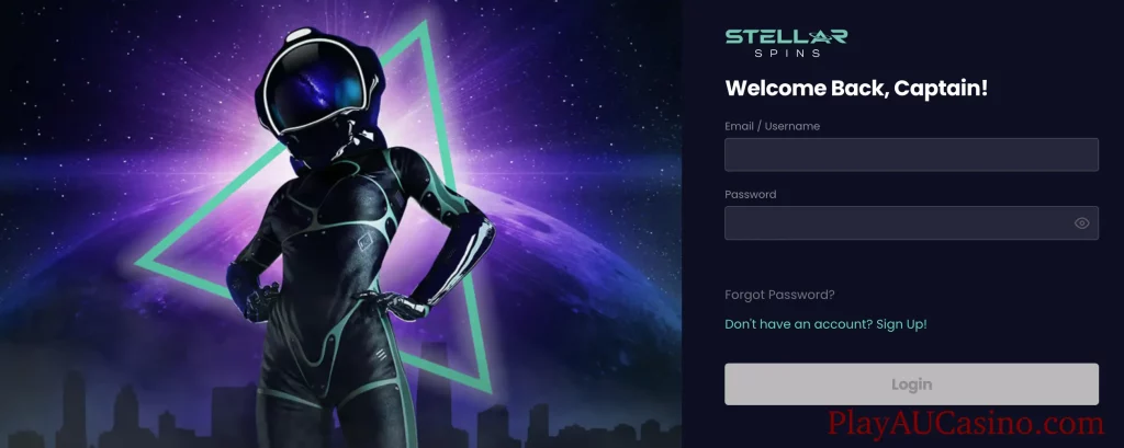 Stellar Spins Casino: Login Process