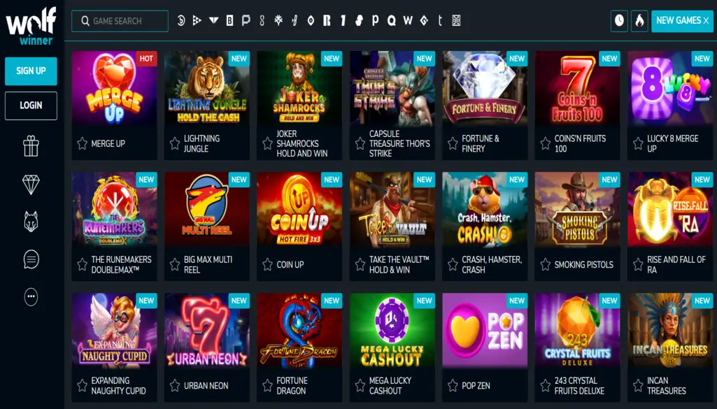 Wolf Winner casino games