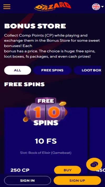 Dazard casino promo mobile