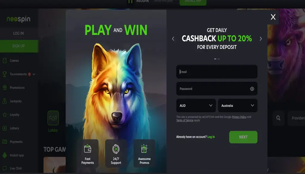 Neospin Casino Login