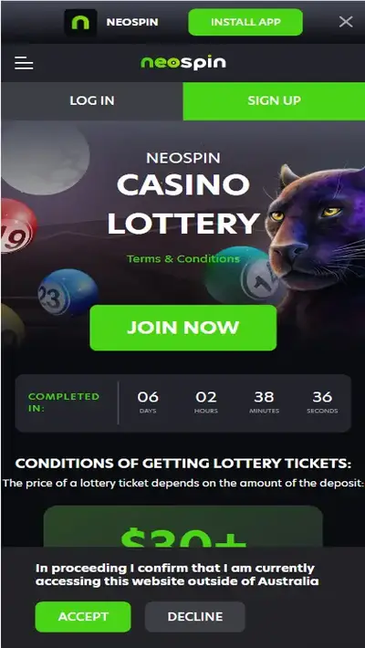 Neospin Casino Site Mobile