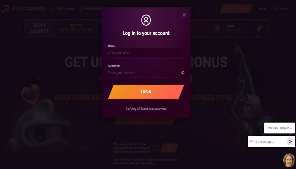 Ricky casino login