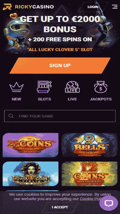 Ricky casino mobile