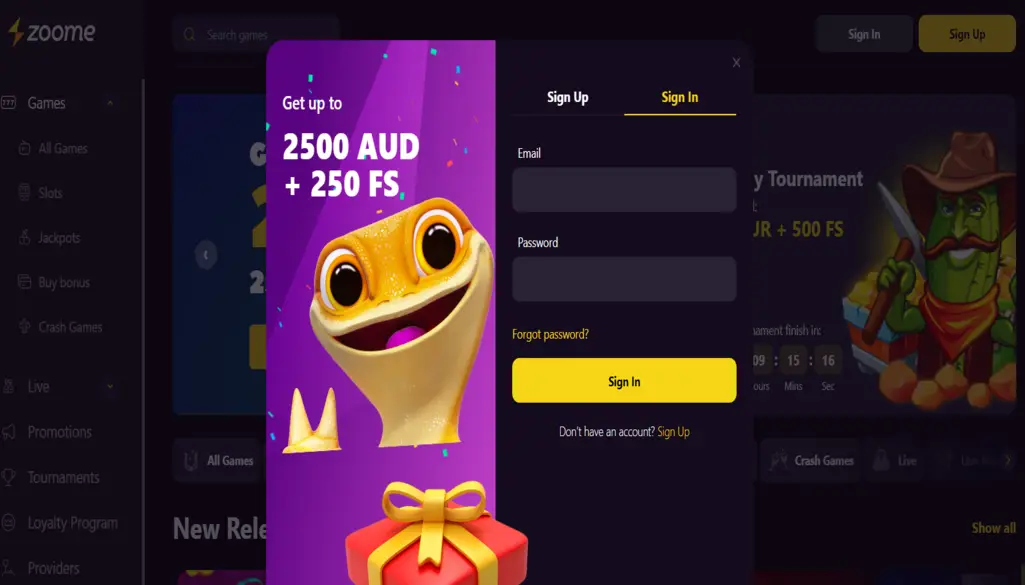 Zoome casino login