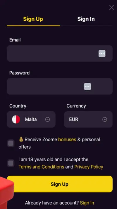 Zoome Casino Login