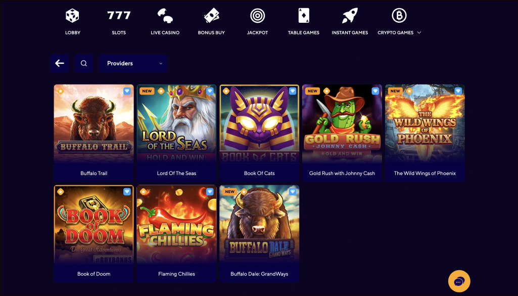 Casino Games at Dazard Casino in Australia