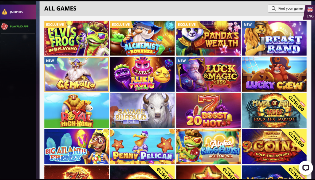 Playamo Casino Games