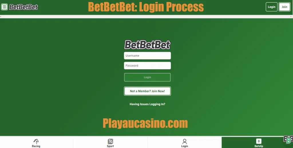 BetBetBet: Login Process#1