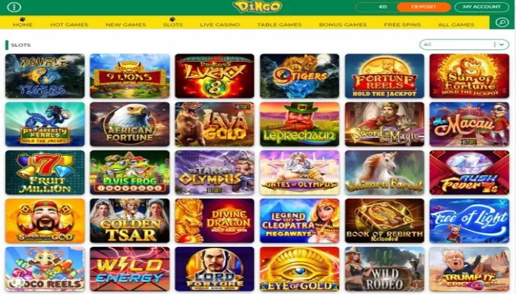 Dingo Casino Games