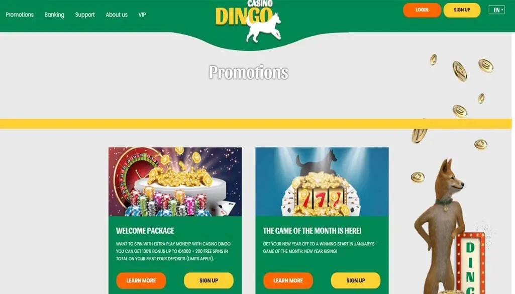 Dingo Casino Bonus