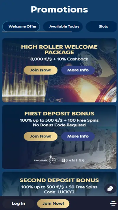 Lucky Dreams Casino Bonus Mobile