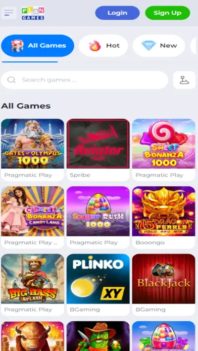 Plangames casino games mobile