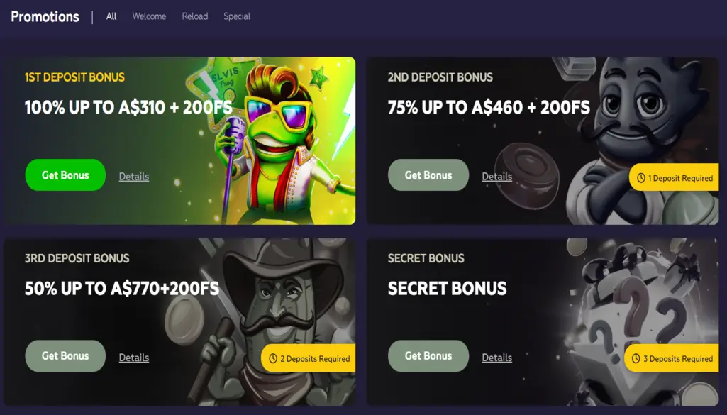 Playfina casino bonuses