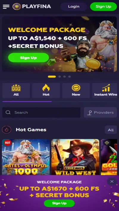 Playfina casino mobile