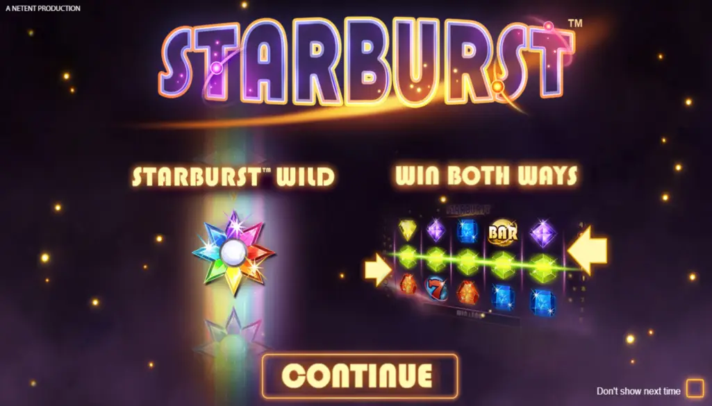 Starburst Pokie Play