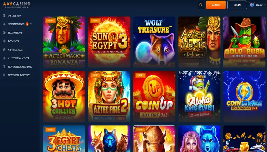 Axe Casino Games