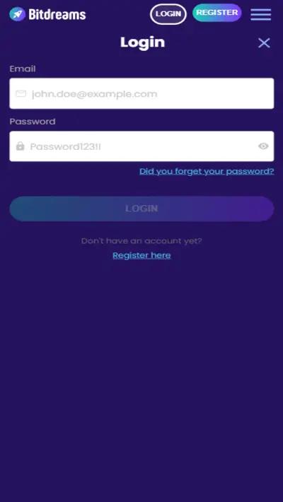 Bitdreams Casino Login Mobile
