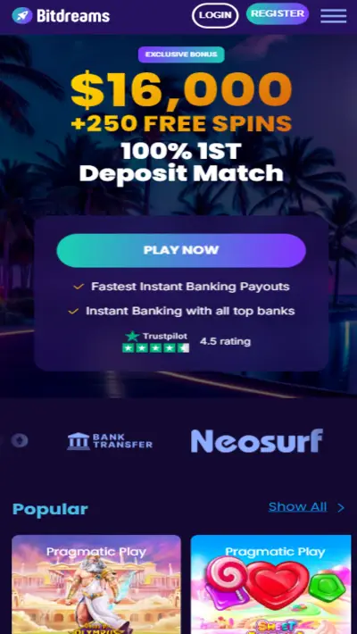 Bitdreams Casino Site Mobile