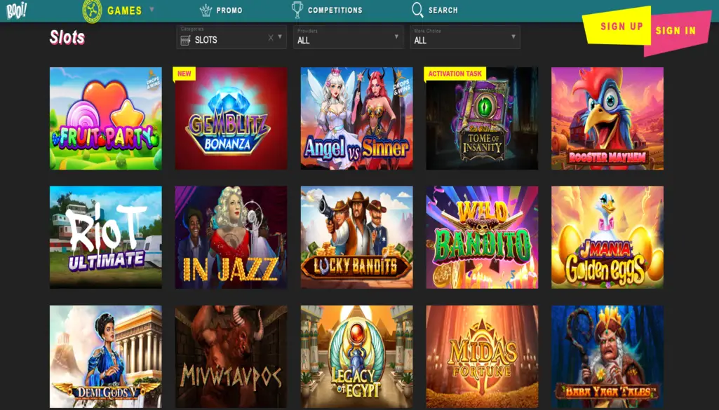Booi Casino Games