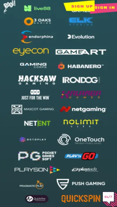 Booi Casino Software Mobile