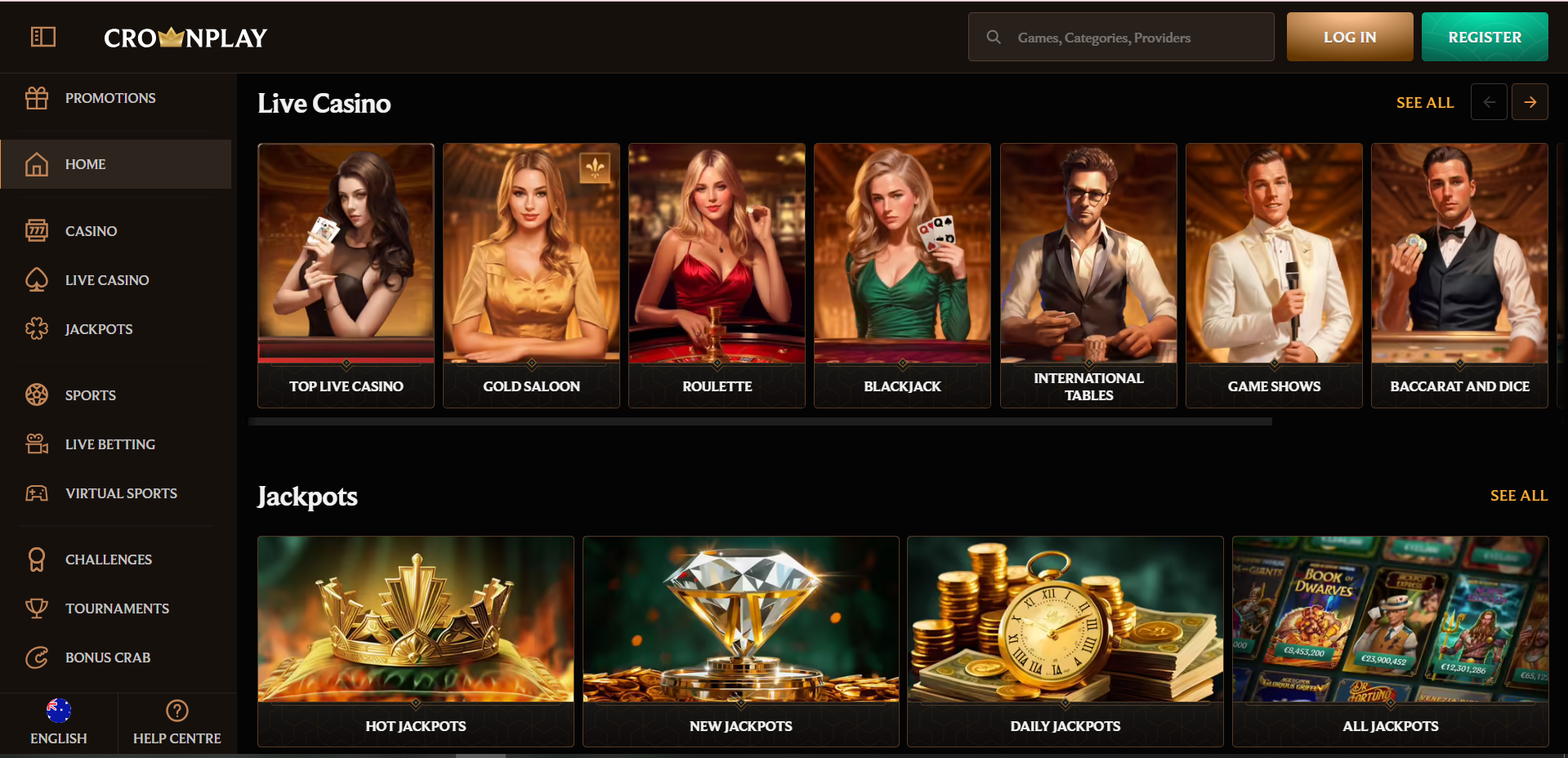 CrownCasino Games screenshoot
