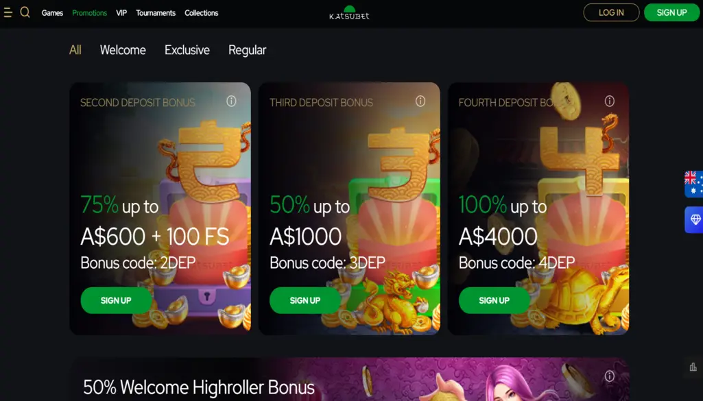 Katsubet Casino Bonuses