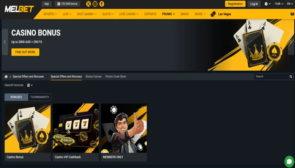Melbet Casino Bonuses