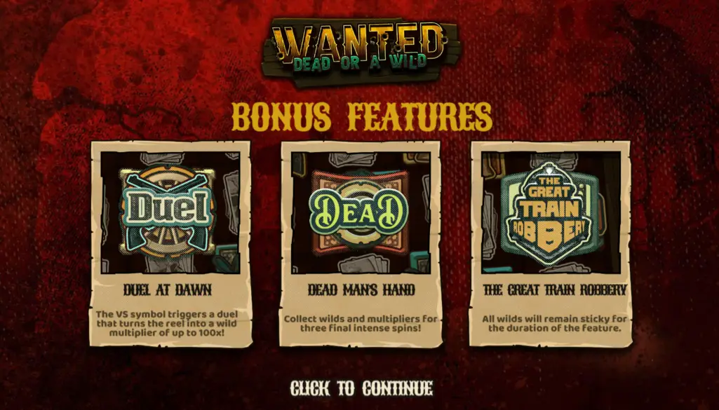 Wanted Dead or a Wild Pokie Review