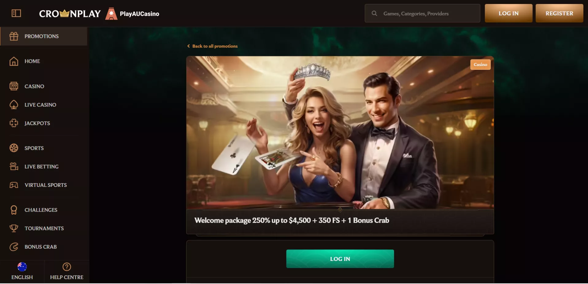 CrownCasino Welcome package