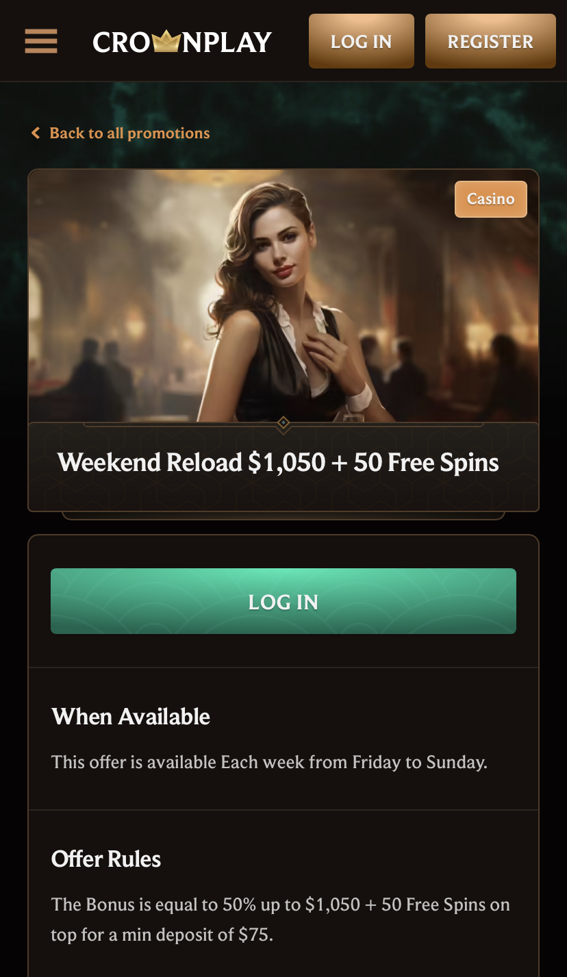 Mobile CrownCasino screenshot 4