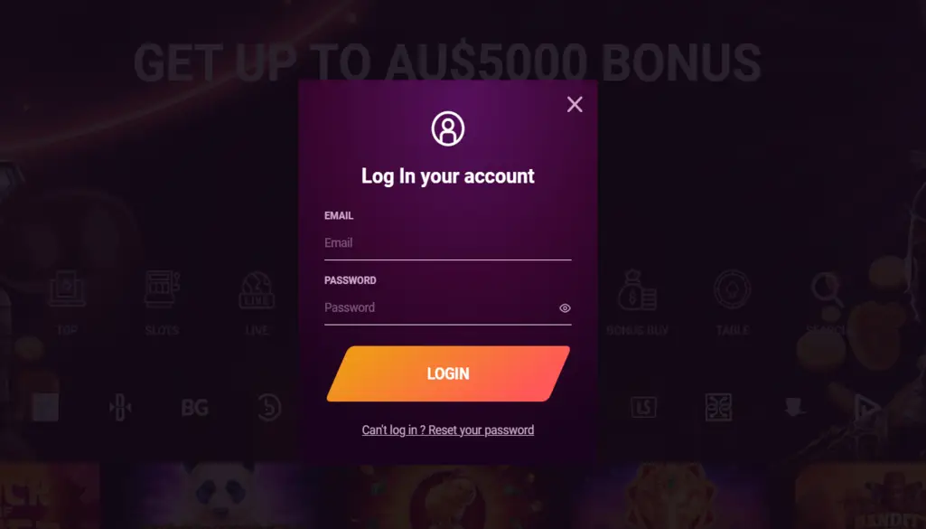 Casinonic Login