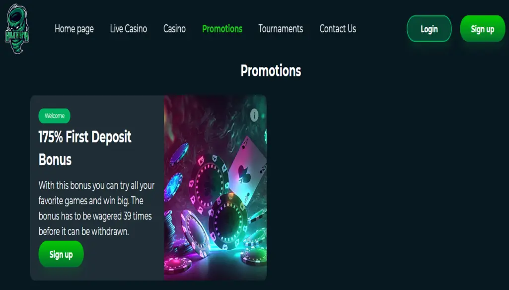 HoldnSpin Casino Bonuses