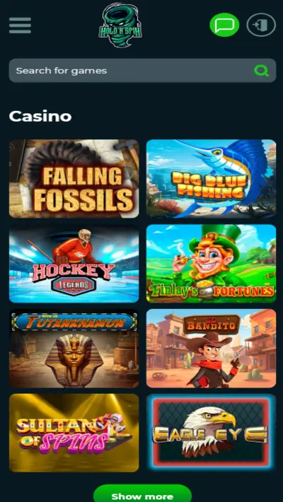 HoldnSpin Casino Games Mobile