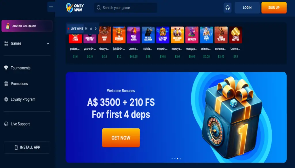 OnlyWin Casino Site Review