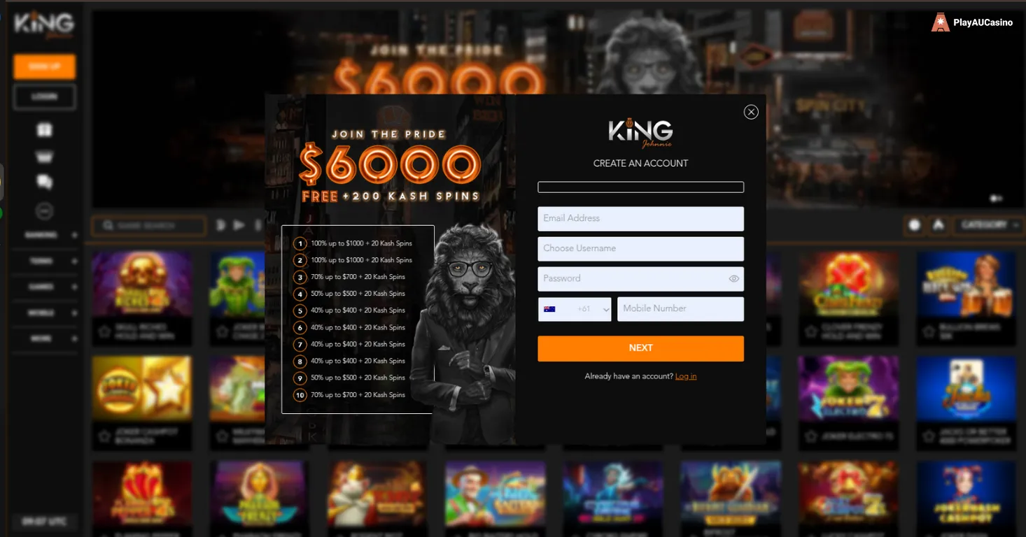 King Johnnie registration