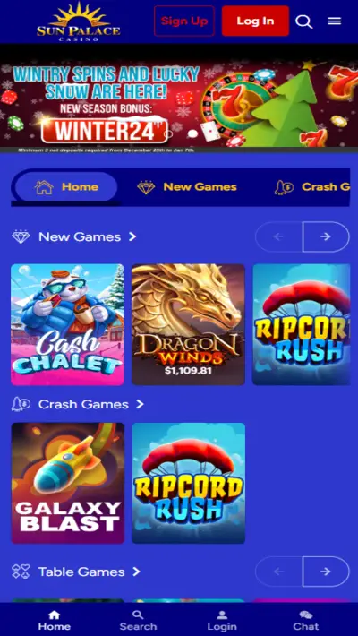 Sun Palace Casino Site Mobile