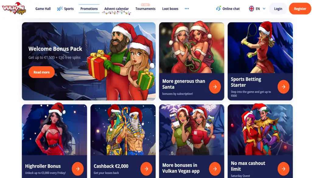 Vulkan Vegas Casino Games