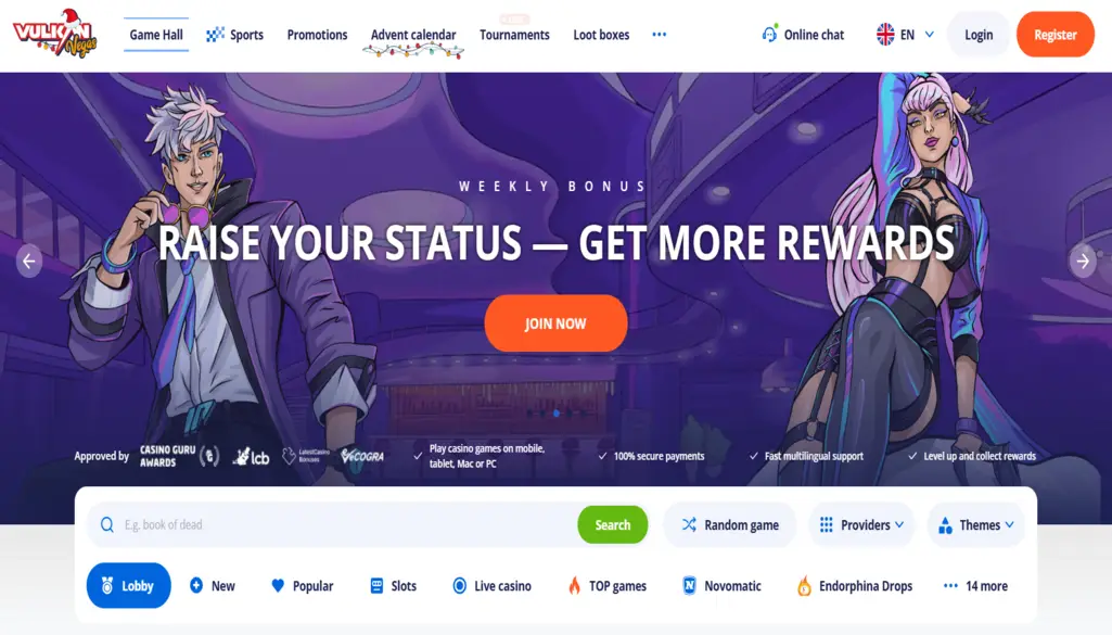 Vulkan Vegas Casino Site