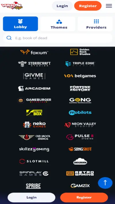 Vulkan Vegas Software Mobile