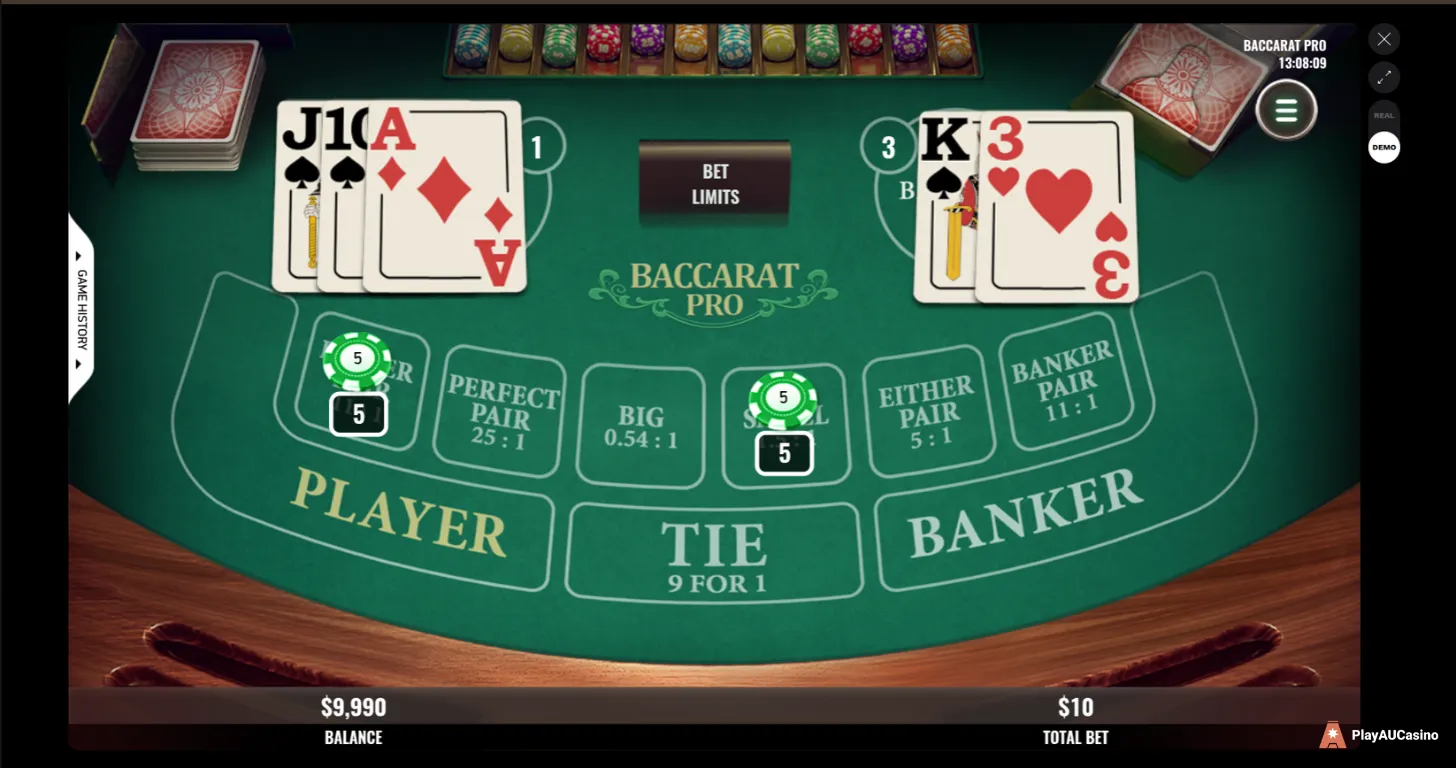 Baccarat at LevelUp casino